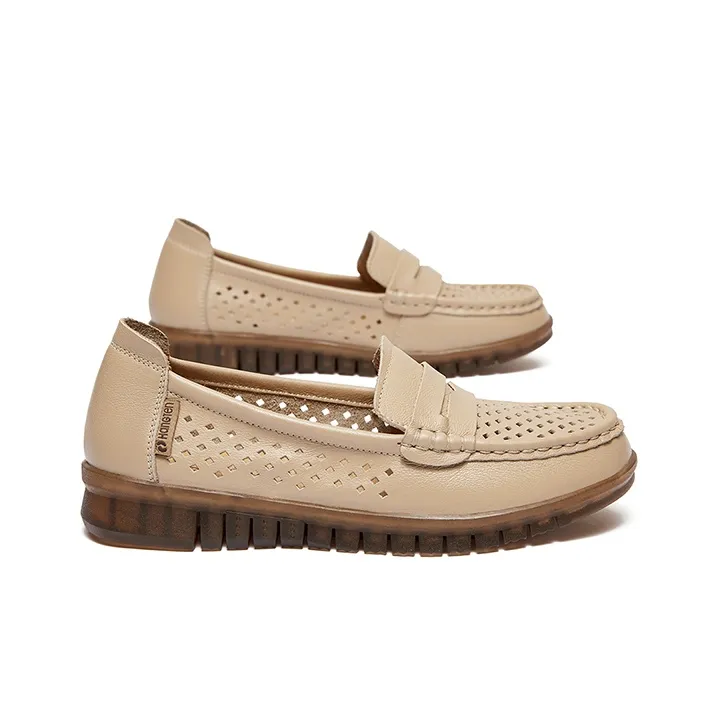 HANG TEN Loafers Women's Black/Apricot-12