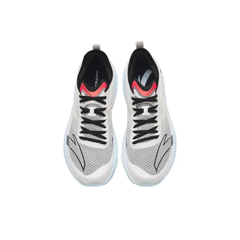 Anta Mach Pro Anti Slip And Wear Resistant Breathable Low Top Nitrogen Technology Running Shoes Men's Black White-2