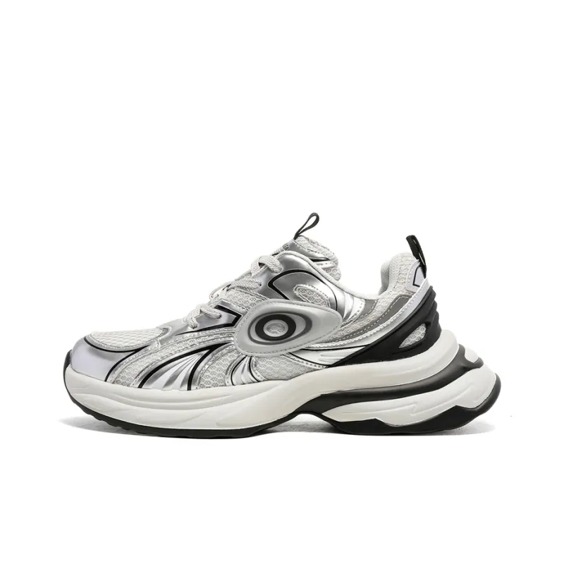 ZOIBBOE Anti Slip Wear Resistant Breathable Height Increasing Low Top Chunky Sneakers Unisex-4
