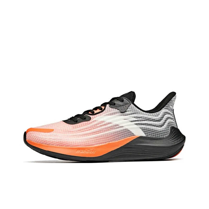Anta DuCi1 Cushioned Slip-Resistant Abrasion-Resistant Breathable Low-Top A-shock Running Shoes Men's Black Orange-0