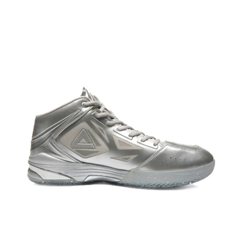 PEAK Parker Seven High Top Performance Basketball Shoes Men's Silver Retired Edition Lightning Gift Box Sets-4