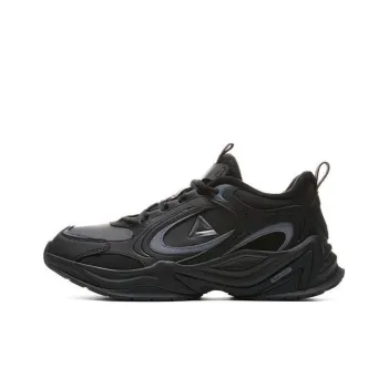 PEAK State Pole Source Back Anti Slip Wear Resistant Low Top Running Shoes Men's Black
