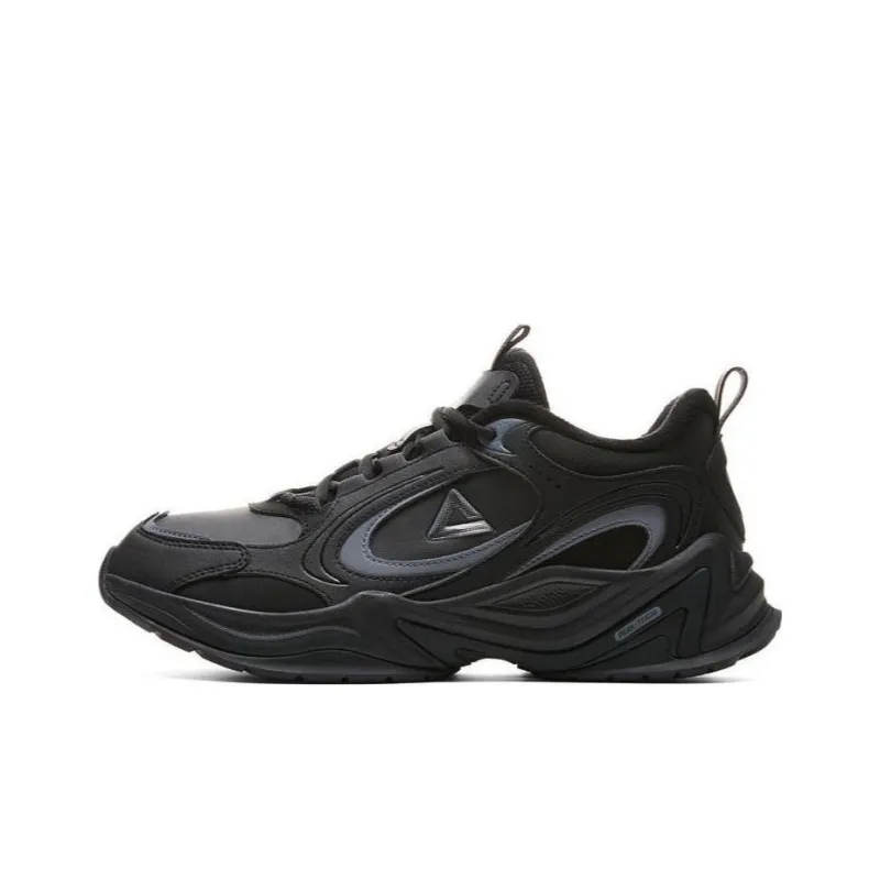 PEAK State Pole Source Back Anti Slip Wear Resistant Low Top Running Shoes Men's Black-0