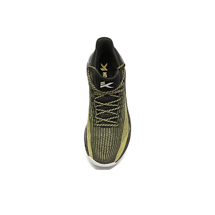 Anta KT4 Thompson KT4 Cushioning Anti Slip And Wear Resistant High Top Performance Basketball Shoes Men's Black Yellow-2