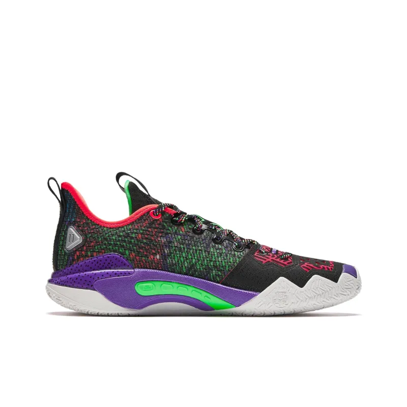 Anta Frenzy 5 Pro Cushioning Wear Resistant Low Top Basketball Shoes Men's Black Multicolor-1