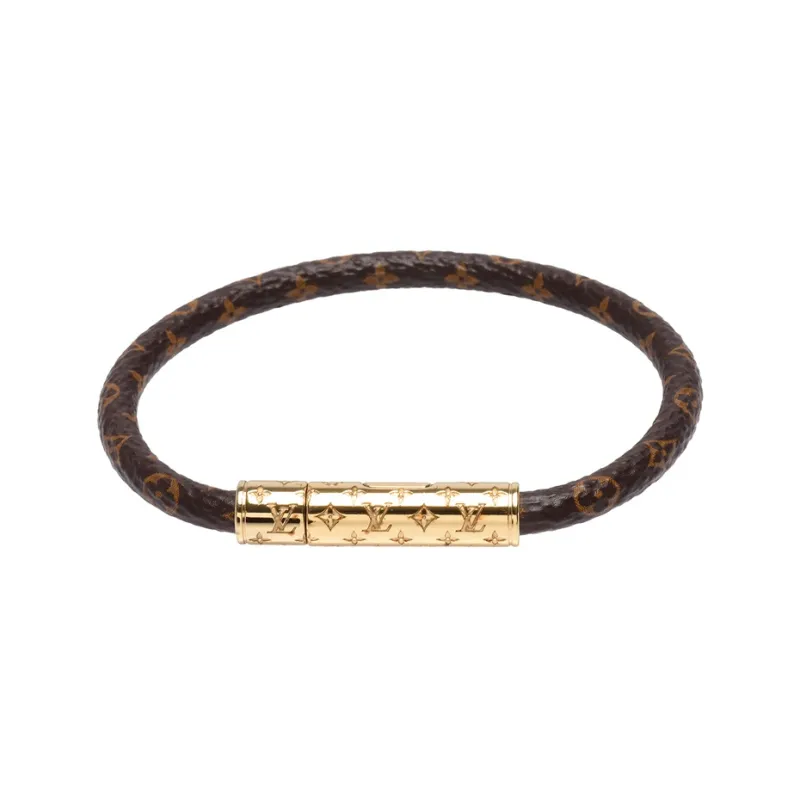 LOUIS VUITTON Canvas Bangles Unisex Brown-1