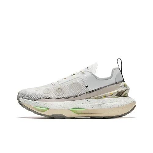 Anta Swift Cushioning Wear Resistant Low Top Running Shoes Men's White