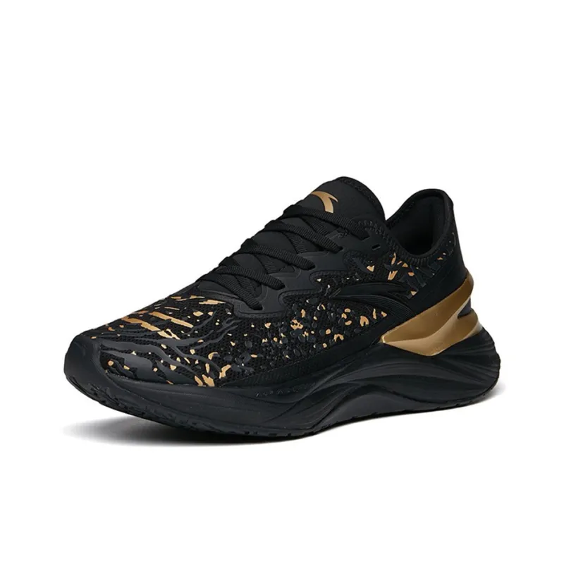 Anta Tron 2.0 Durable Breathable Low-Top Running Shoes Men's Black Gold-1