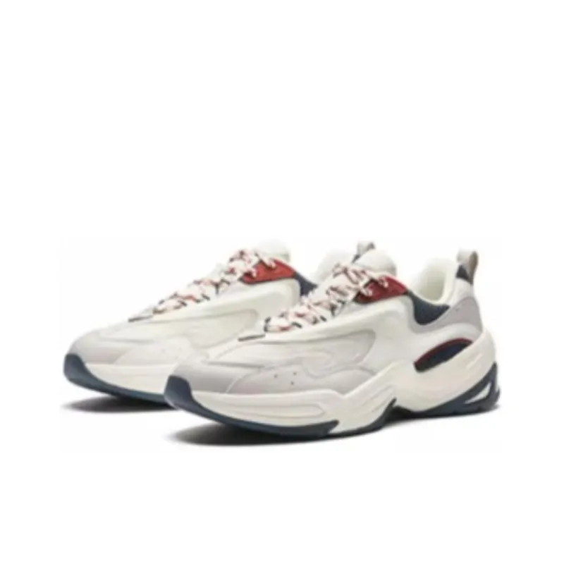 Anta Through Wear Resistant Low Top Casual Shoes Men's White Gray-2