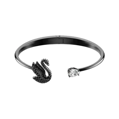 Swarovski Swan-motif Open-cuff Bracelet