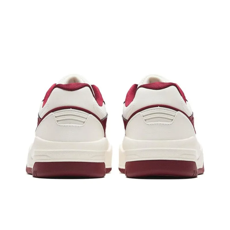 Anta Slam Anti Slip And Wear Resistant Height Increasing Low Top Skateboard Shoes Men's White Red Gray-3