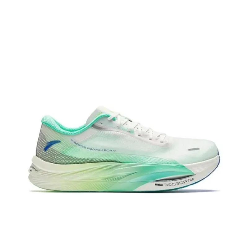 Anta C202 5 GT Cushioning Wear Resistant Low Top Marathon Running Shoes Men's White Green-1