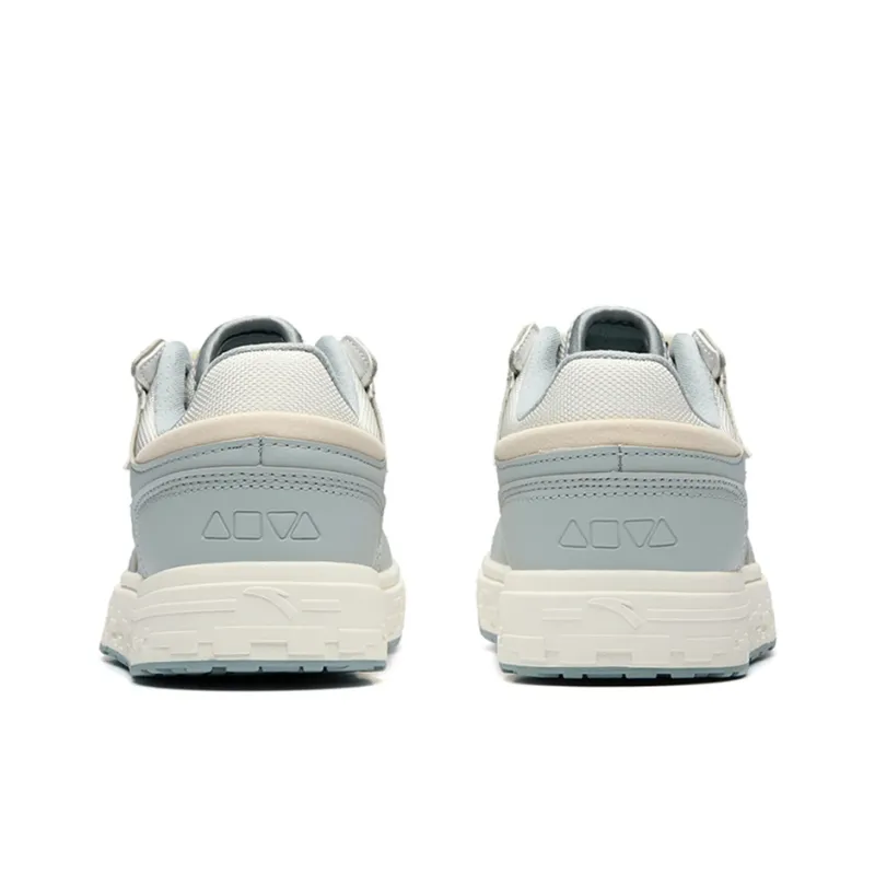 Anta Street Play Series Slip Resistant, Abrasion Resistant, Lightweight Low Top Skateboard Shoes Women's White Blue-4