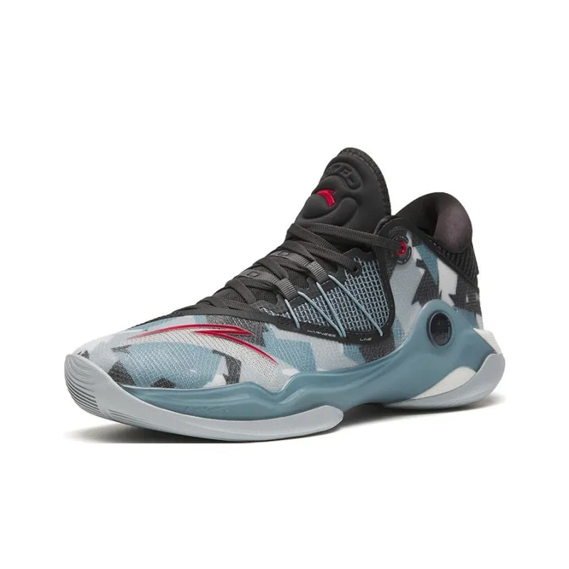 Anta Skyline 1 Anti Slip Wear Resistant Low Top Basketball Shoes Men's Blue Black, Fighter Color Scheme-1