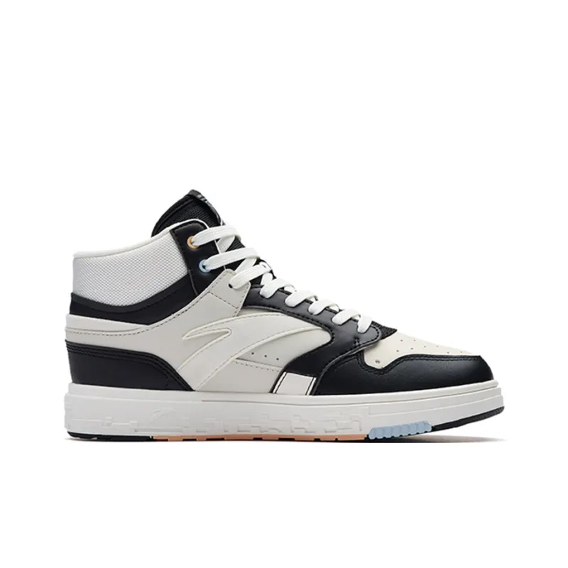 Anta Street Naughty High Top Skateboard Shoes Women's Black Gray-1
