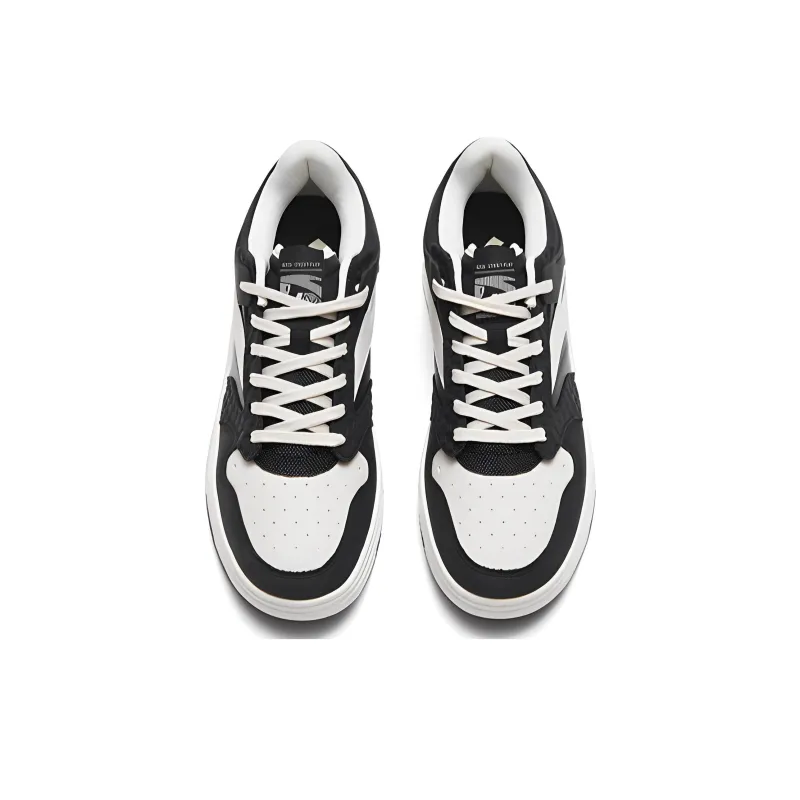 Anta Street Naughty Anti Slip Wear Resistant Low Top Skateboard Shoes Women's Black White-1