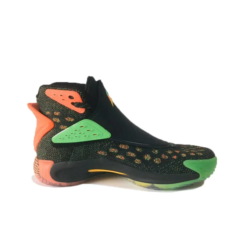 Anta KT5 KT 5 'Reggae' Anti Slip Wear Resistant High Top Basketball Shoes Men's Black Green-1