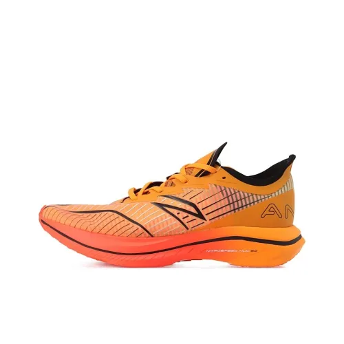 ANTA C202 GT Running Shoes Men Low-Top Oil Paint Yellow/Fluorescent Bright Deep Red/Black