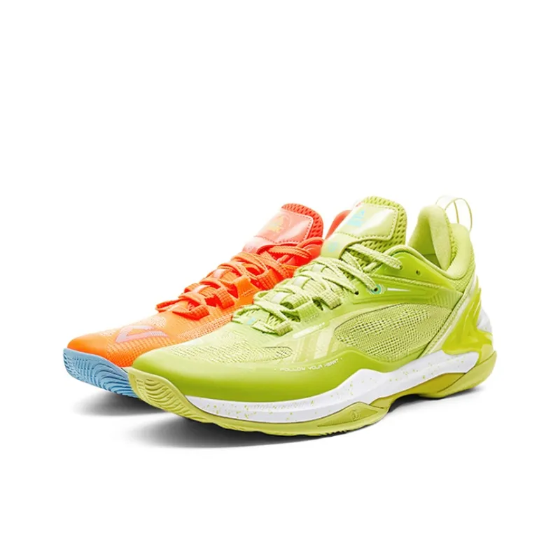 PEAK Agile 2.0 Hot Orange Vitamin C Breathable Lightweight Rebound Low Top Basketball Shoes Men's Mismatched Color-1