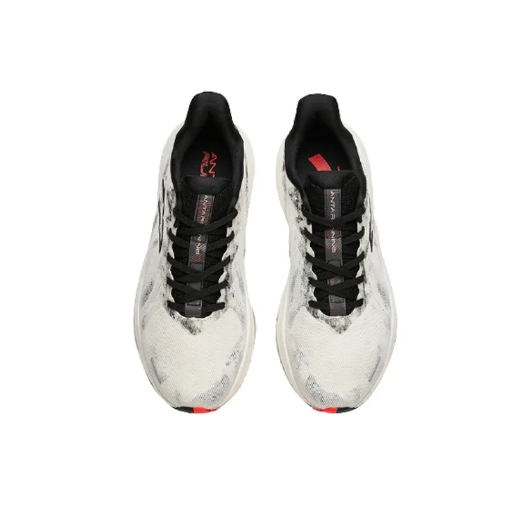 Anta Rocket 3.0 Anti-Slip Wear-Resistant Low-Top Long Distance Running Running Shoes Men's White Black-3