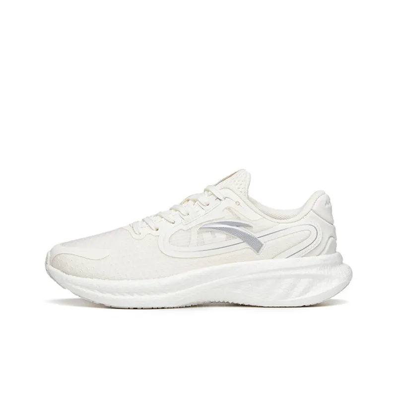 Anta Martian Foam Cushioning, Slip Resistant, Abrasion Resistant, Breathable Low Top Running Shoes Women's Ivory White-0