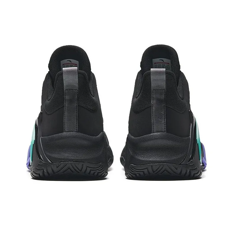 Anta Airspace 4 Anti Slip Wear Resistant Low Top Basketball Shoes Men's Black-3