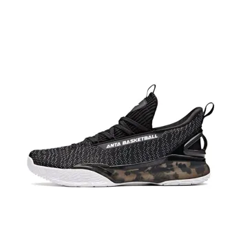 Anta KT4 Thompson Cushioning Slip Resistant Low Top Basketball Shoes Men's Black White