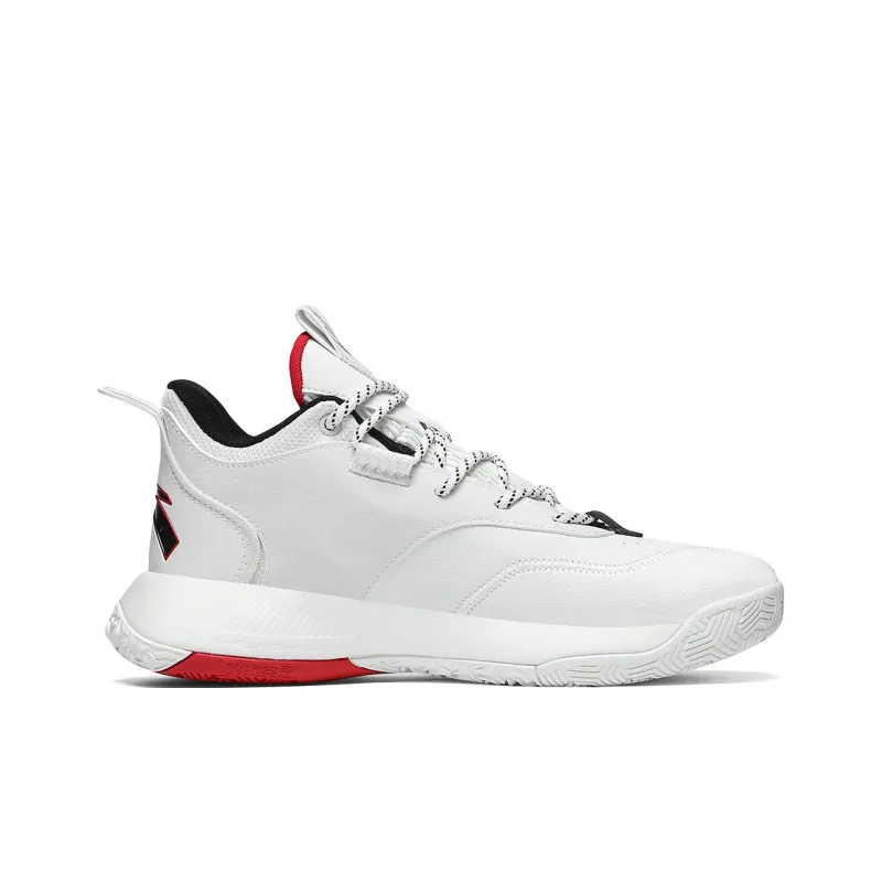 Anta Speedy 2 Cushioning Anti-Slip And Wear-Resistant Low-Top Performance Basketball Shoes Men's White Red Black-2