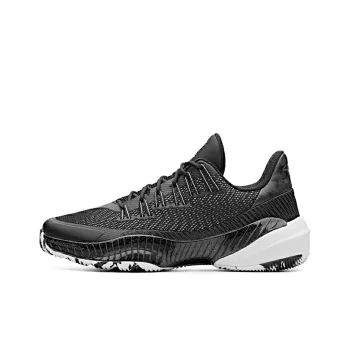 Anta A Shock Cushioning, Slip Resistant, And Abrasion Resistant Low Top Basketball Shoes Men's Black White