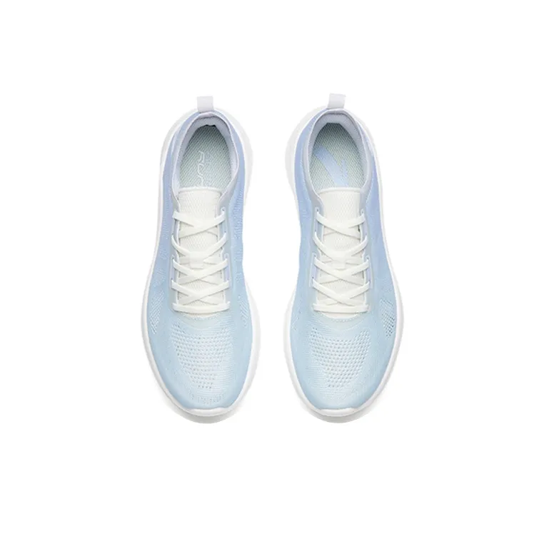 Anta Hydrogen Run III Breathable Lightweight Rebound Low Top Running Shoes Women's White Blue-3
