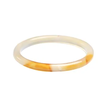 Artisan Lock Heart Jade Chalcedony Jade Bangles Women's