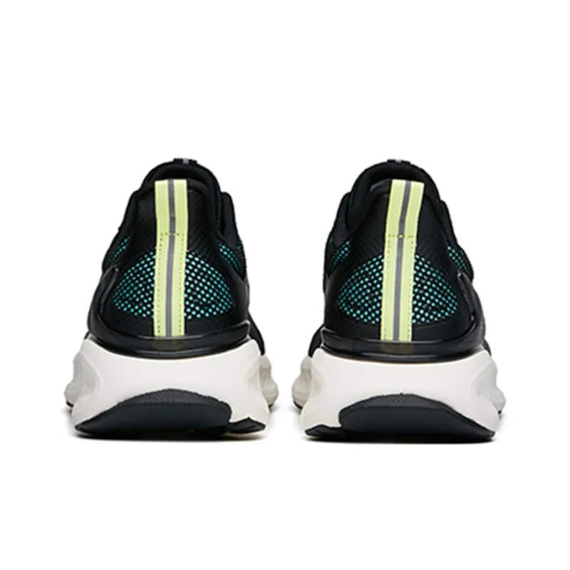 Anta Tron 1.5 Cushioning, Slip Resistant, Abrasion Resistant, Breathable Low Top Running Shoes Men's Black Gray Yellow-4