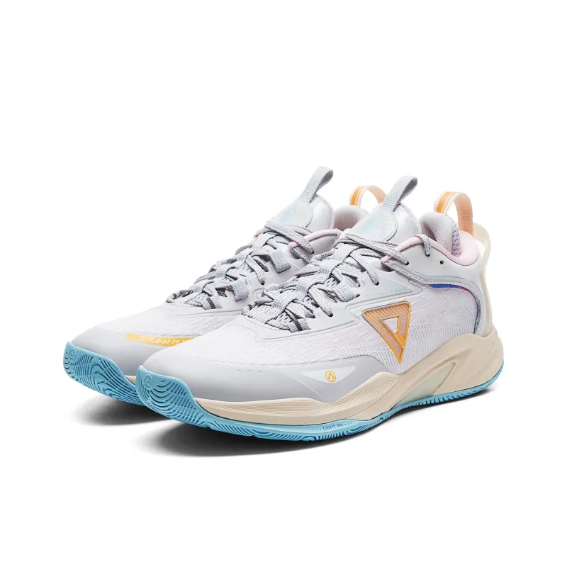 PEAK Lightning Cushioned Wear Resistant Slip Resistant Low Top Basketball Shoes Men's Feather Color Scheme-2