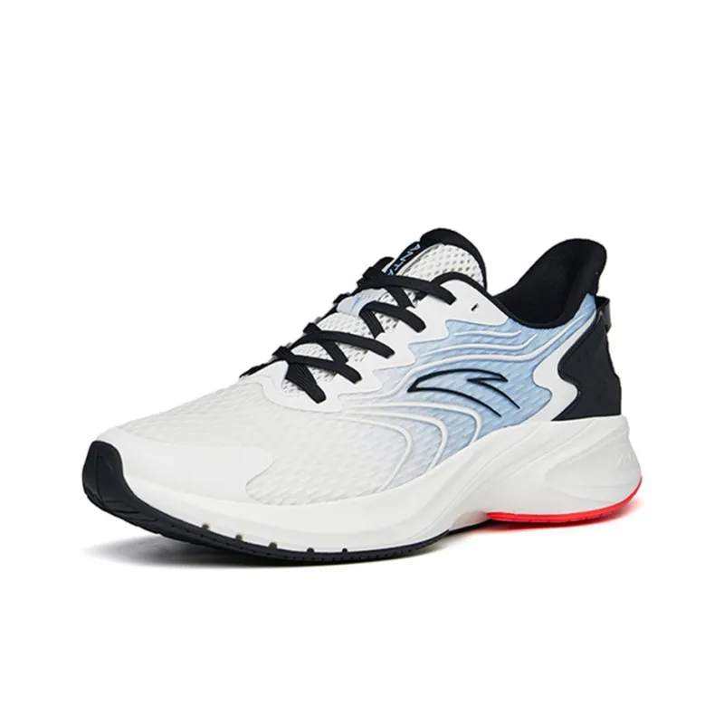 Anta Gazelle 1.0 Cushioning Anti Slip Wear Resistant Breathability Low Top Running Shoes Men's White Black Blue-1
