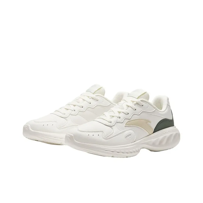 Anta Nebula Abrasion Resistant Breathable Low Top Casual Running Shoes Women's White-1