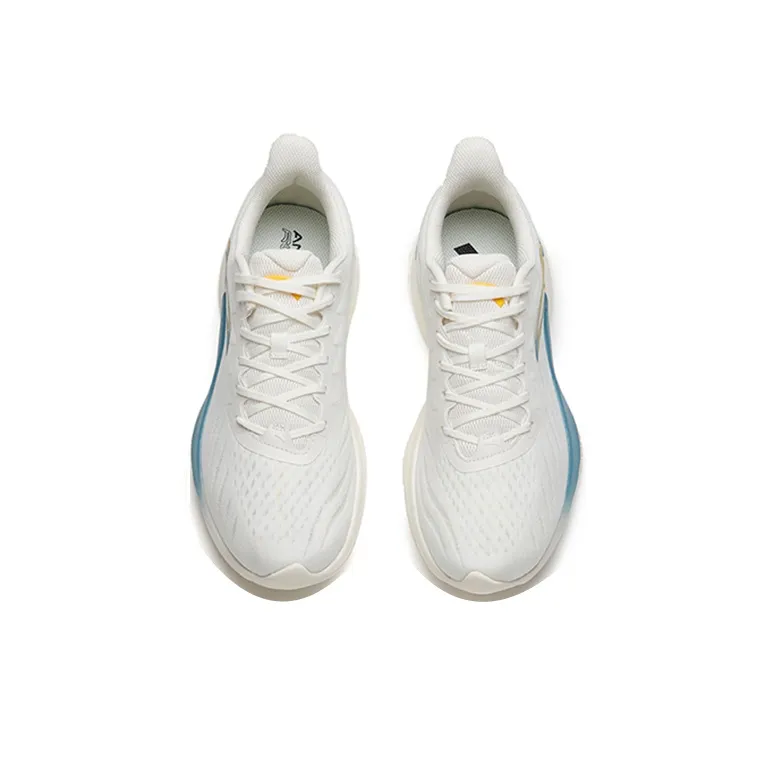 Anta DuCi1 Cushioned Slip Resistant Abrasion Resistant Breathable Low Top A shock Casual Running Shoes Men's White-3
