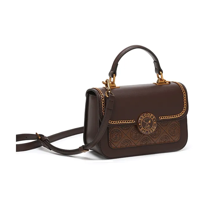 SNOOPY PU Shoulder Bag Women's Coffee-1
