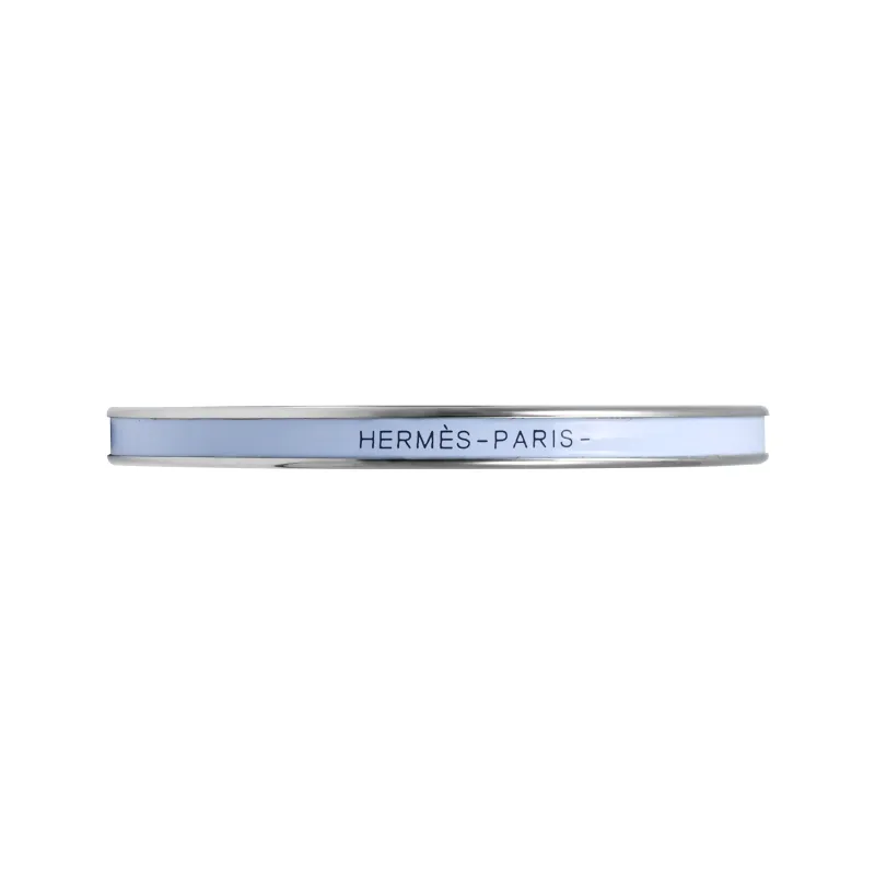 HERMES Plated Rake Bangles Unisex Blue-0