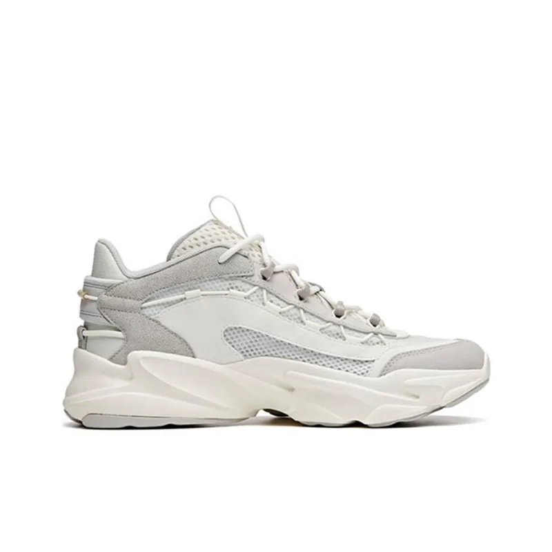 Anta Walker Anti-Slip Wear-Resistant Low-Top Running Shoes Gray-1