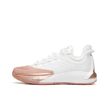 Anta Hayward GH1 Low Wear Resistant Slip Resistant Low Top Basketball Shoes Men's White Rose Gold
