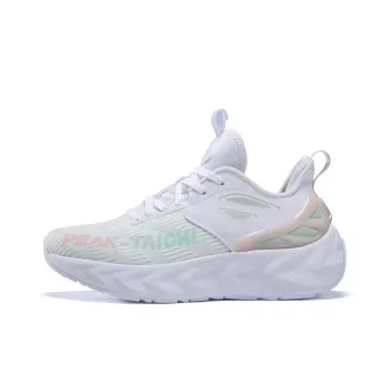 PEAK State Pole Thunder Breathable Low Top Running Shoes Women's White Pink