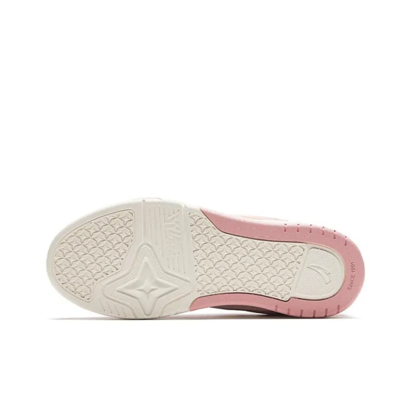 Anta Breathable Low Top Skateboard Shoes Women's Pink-4