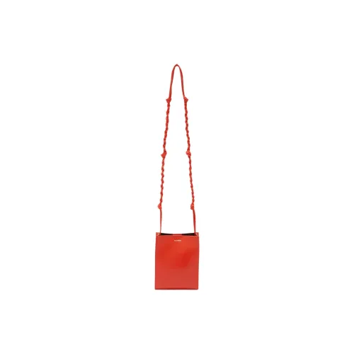 JIL SANDER Tangle Calfskin Shoulder Bag, Crossbody Bag Small Size Women's Red