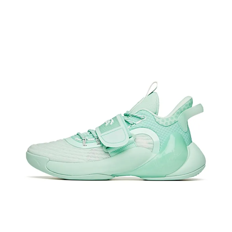 Anta Water Flower 3 Cushioning Anti-Slip Wear-Resistant Breathability Low-Top Basketball Shoes Lime Soda-0
