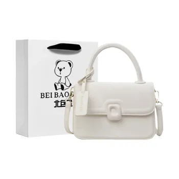 North Pack PU Handbag Small Square Bag Crossbody Bag Regular Women's Ecru/Black/Pink/Blue