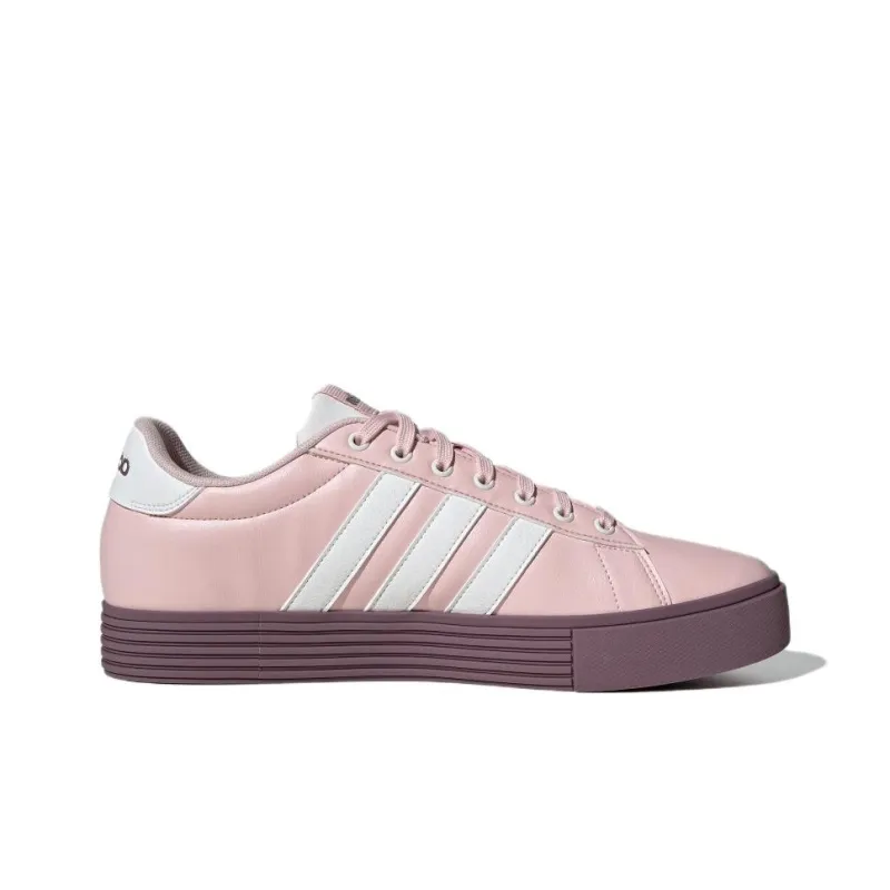 Adidas Daily 4.0 Anti Slip Wear Resistant Low Top Skateboard Shoes Unisex Pink White-1