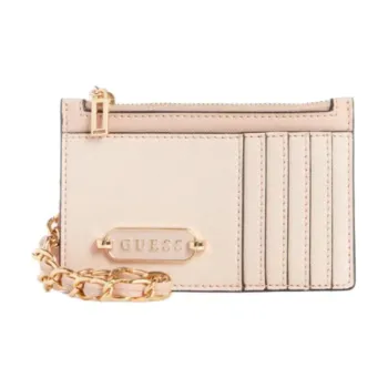 GUESS Artificial Leather Card Holder Wallet Women's Pink