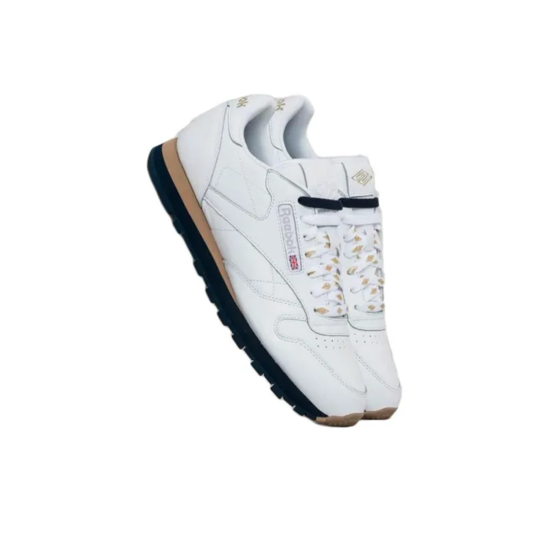 Beams x Reebok Classic Leather Anti Slip Wear Resistant Low Top Casual Shoes Men's White-3