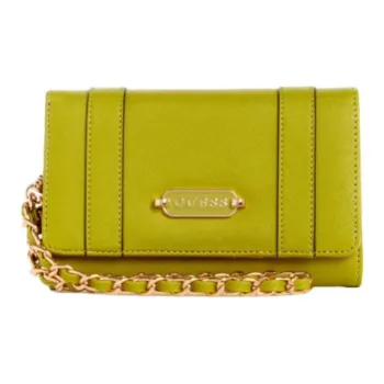 GUESS Artificial Leather Cell Phone Pouch Card Holder Wallet Women's Green