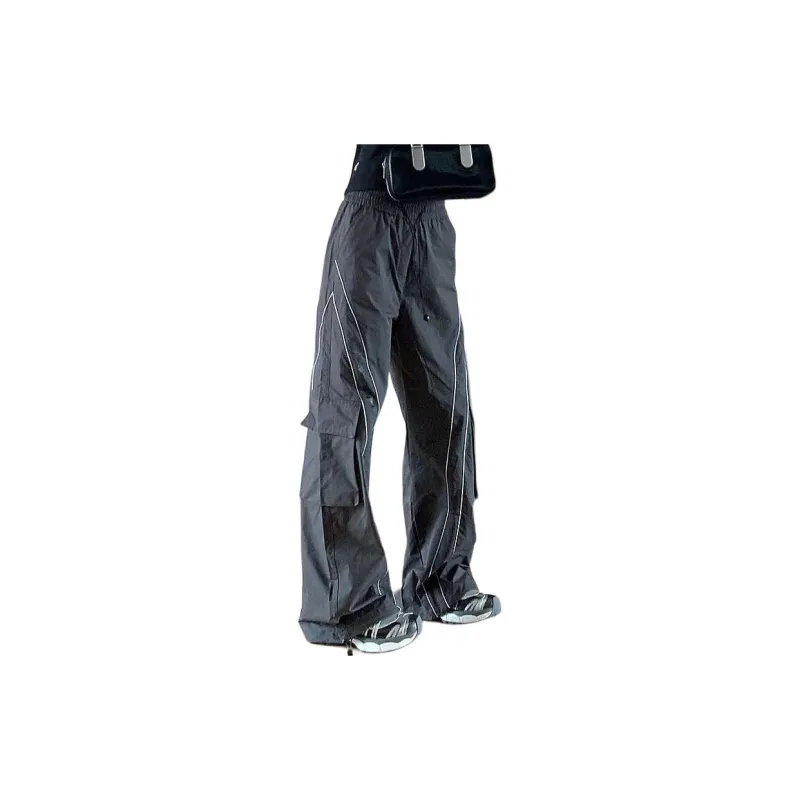 YuChaJia Cargo Pants Women's Dark Gray-1